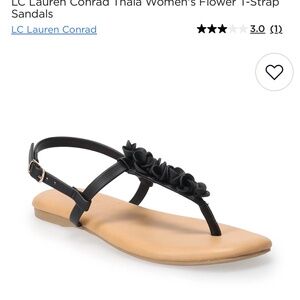 Lauren Conrad Women's Flower T-strap Sandals size 8 Never Worn